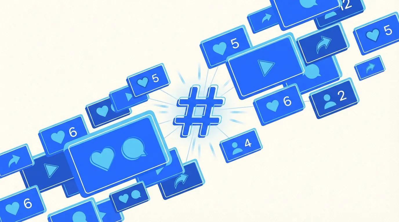 Social media management illustration